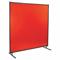 Welding Screen, Vinyl, 6 ft Height, 8 ft Width, Orange, 3/4 Inch Size Frame, Orange