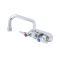 Workboard Faucet, Wall Mt., 4 Inch Centers, 8 Inch Swing Nozzle, Lever Handles