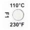 Non Reversible Temp Indicator, Vertical Strip, 1 Point, 160 Deg. F, 71 Deg. C, 1000Pk