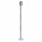 Single Belt Receiver Post, 40 1/2 Inch Height, Stainless Steel, White, 2 Inch Post Dia