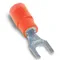 Vinyl Insulated Fork Terminal, 22-16 AWG Wire Size, 600 V Rating, Pack Of 500