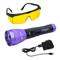 Inspection UV Flashlight, Cordless, Rechargeable, Violet LED, With Li-Ion Battery, Glass