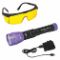 Kit de détection de fuite UV, lampe de poche LED violette sans fil, chargeur, verre