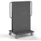 Mobile A Frame Cart, 36 Inch Size, 2 Louver Panels, Gray