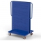 Mobile A Frame Cart, 36", 2 Louver Panels, Blue