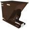 Self Dumping Hopper, Light Duty, 1 cu. yd., 2000 Lb., Earth Tone Brown, Steel