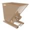 Self Dumping Hopper, Heavy Duty, 1.5 cu. yd., 6000 Lb., Khaki Tan, Steel