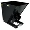 Self Dumping Hopper, Light Duty, 2 cu. yd., 2000 Lb., Black High Gloss, Steel