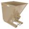 Self Dumping Hopper, Light Duty, 2 cu. yd., 2000 Lb., Sandy Beige, Steel