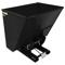 Self Dumping Hopper, Heavy Duty, 3 cu. yd., 6000 Lb., Black Semi Gloss, Steel