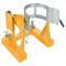 Drum Carrier/Rotator, Fork Truck 1500 Lb. Capacity, Yellow, Steel