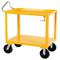 Ergonomisk handtagsvagn, med avlopp, 24 tum x 72 tum, gul