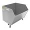 Self Dumping Hopper, Light Duty, 1 cu. yd., 2000 Lb., Machine Gray, Steel