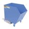 Self Dumping Hopper, Heavy Duty, Low Profile, 0.5 cu. yd., 6000 Lb., Sky Blue, Steel