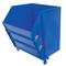 Self Dumping Hopper, Heavy Duty, 1.5 cu. yd., 6000 Lb., Blue, Steel