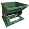 Self Dumping Hopper, Heavy Duty, 0.75 cu. yd., 6000 Lb., Green, Steel