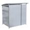 Shed With Front Door, 95-1/2 x 120 x 90-1/16 Inch Size, Silver, Galvanized