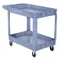 Plastic Utility Cart, 2 Shelves, 24.5 x 36 Inch Size