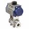 Pneumatic Ball Valve, Full, 4 Inch, Clamp, 316 Stainless Steel, 2-Way, PTFE Seal