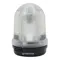 Industrial Signal Beacon, 98mm, Clear/White, Evs Flashing, Base Mount, 24 VDC