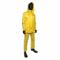 Rainsuit, 2 Piece Rain Suit With Jacket/Bib Overall, Yellow, L, Attached Hood