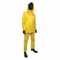 Rainsuit, 2 Piece Rain Suit With Jacket/Bib Overall, Hi-Vis Yellow, 3Xl, Attached Hood