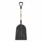 Scoop Shovel, 30 Inch L Handle, HDPE, Black