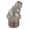 Grease Fitting, 1/8 27 Fitting Thread Size, 30 Deg Fitting Head Angle, PTF, 10 PK