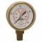 Welding Regulator Pressure Gauge, Non-Sparking, Brass, 0 to 400 psi, 2 Inch Dial, Bottom