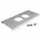 Duplex Cover Plate, Al3300, Aluminum, Gray