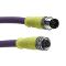 Double Ended Cordset, 5 Pole, Female To Male 90 Degree, 24 AWG, 1m