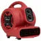 Air Mover, 925 Cfm, Fixed Frame, 3 Speeds, 1/4 Hp, 115V, 10 Ft Cord, Red, Variable