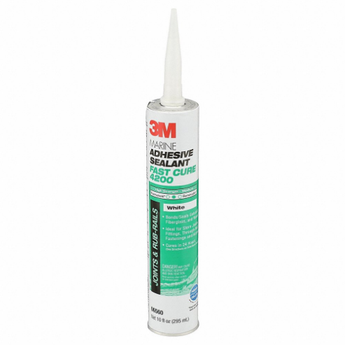 Polyurethane Adhesive Sealant, 4200 FC, White, 10 oz Container Size, Cartridge