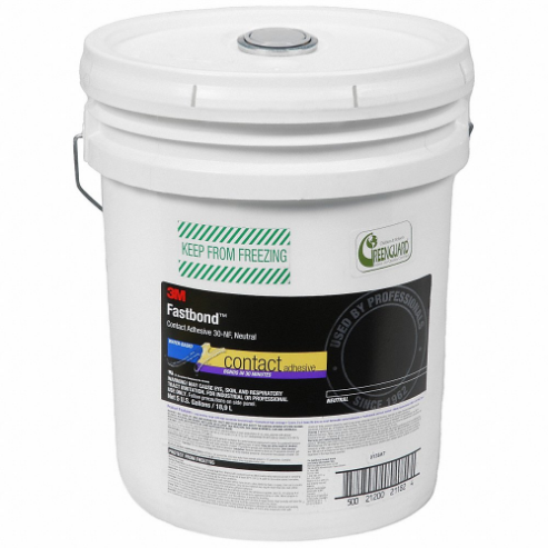 Contact Cement, 30NF, Gen Purpose, 5 gal, Pail, Clear, Water-Resistant