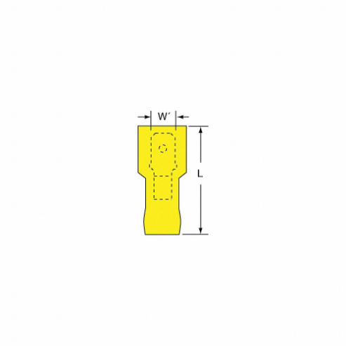 3M MTI10-250Q Male Disconnect Yellow 12 - 10 Awg, 25 Pk | AF8DZX 25AZ79