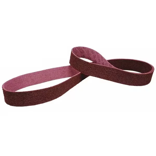 Sanding Belt, 2 Inch W, 60 Inch L, Non-Woven, Aluminum Oxide, Medium, Maroon