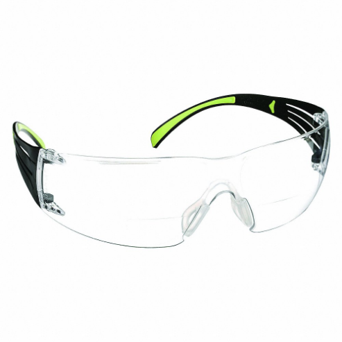 Bifocal Reading Glasses, Anti-Fog /Anti-Static, Wraparound Frame, Frameless, Adj