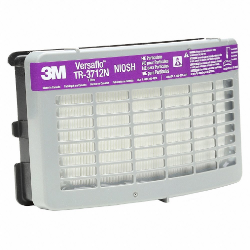 3M TR-3712N-5 Filter, NIOSH Rating HEPA, Magenta | CF2EAH 36EE62