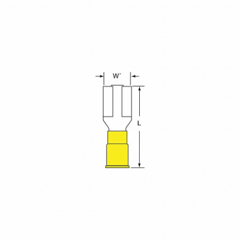 3M MVU10-375DFK Female Disconnect Yellow 12 To 10awg, 500 Pk | AC2FLH 2JLV6