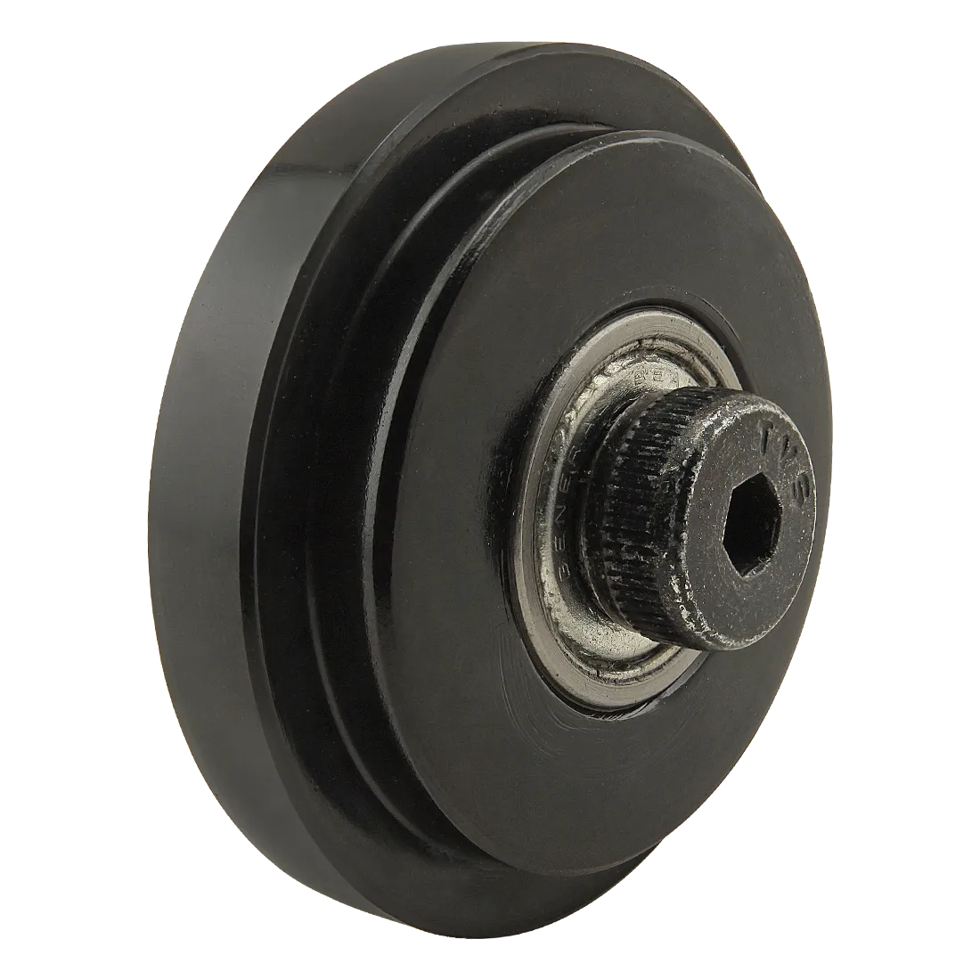 80/20 2280 Roller Wheel, Dual Roller Bearing, Nylon PA Glass Fiber Reinforced, Black | AF8ZWL 29PA32