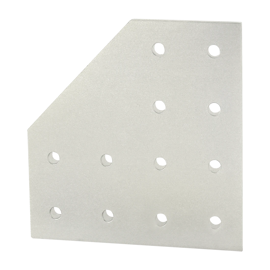 80/20 4328 Flat Plate, 90 Deg., 12 Hole, 1/4 x 6 x 6 Inch Size, Aluminum | AC3BQG 2RCX6