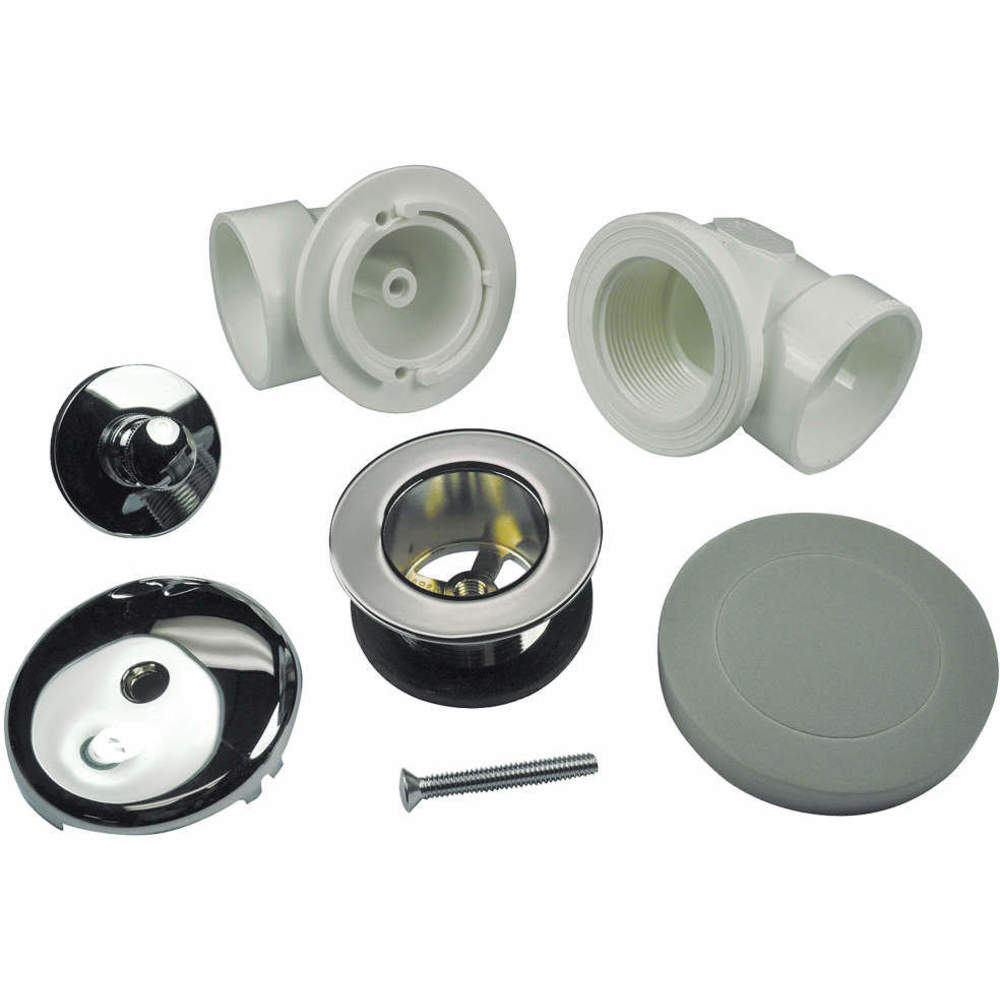 Waste And One Hole Overflow Half Kit Pvc