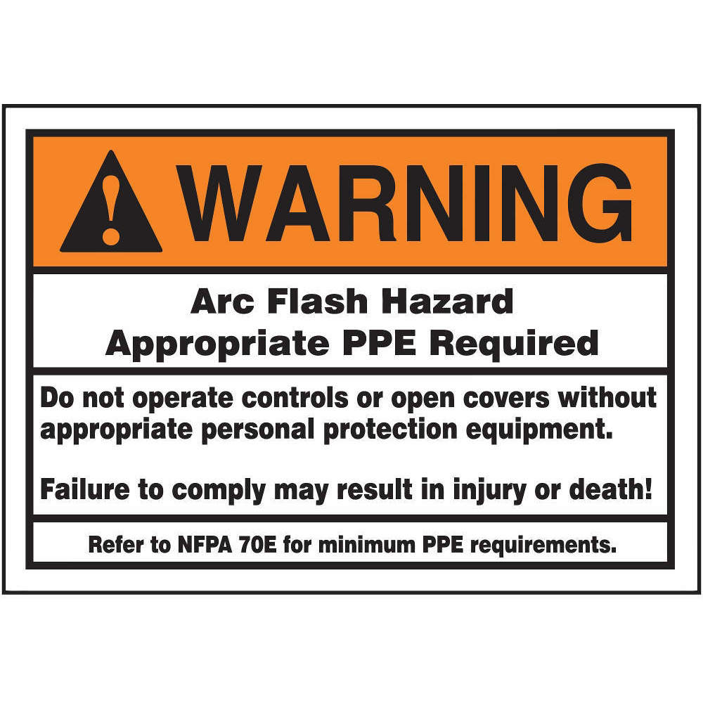 ACCUFORM SIGNS LELC384 Label 3-1/2 x 5 Warning Arc Flash Hazard | AC6THZ 36A924