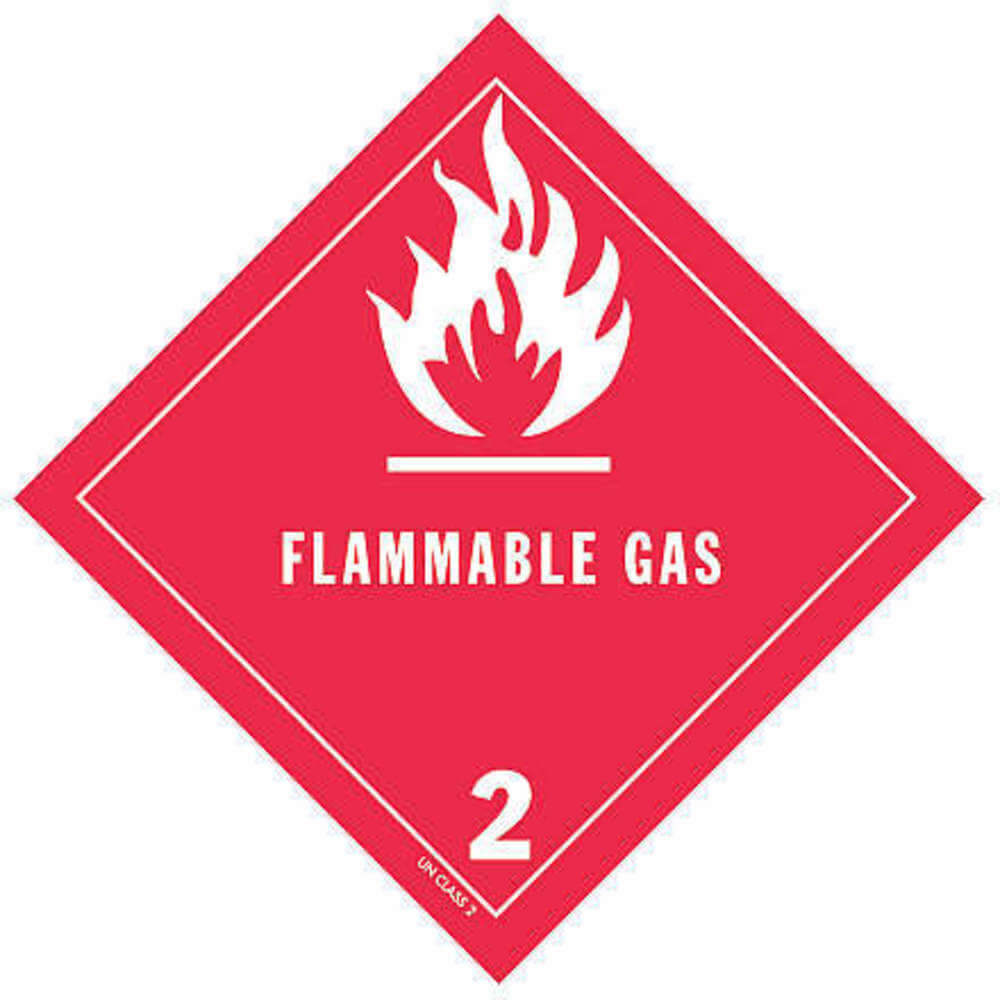 Étiquette à points 4 pouces H gaz inflammable - Paquet de 25