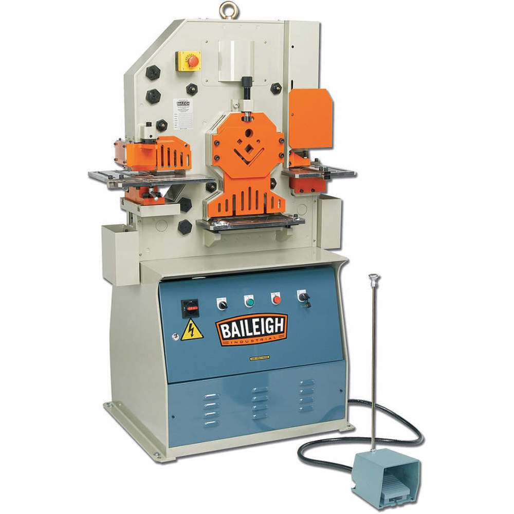 BAILEIGH INDUSTRIAL SW-501 Ironworker, 230 Vac /Single-Phase, 5 Stations, 50 Tonf Hydraulic Force, Sw-501 | CN9AWQ 15V750