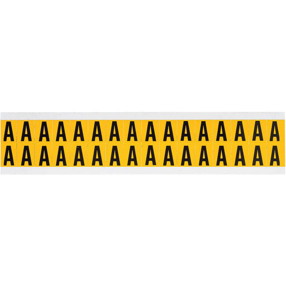BRADY 1520-A Letter Label A 3/4 Inch Height x 9/16 Inch Width Vinyl | AH3JGF 32ME15