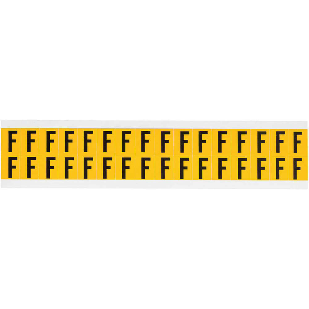 BRADY 1520-F Letter Label F 3/4 Inch Height x 9/16 Inch Width Vinyl | AH3JGM 32ME21