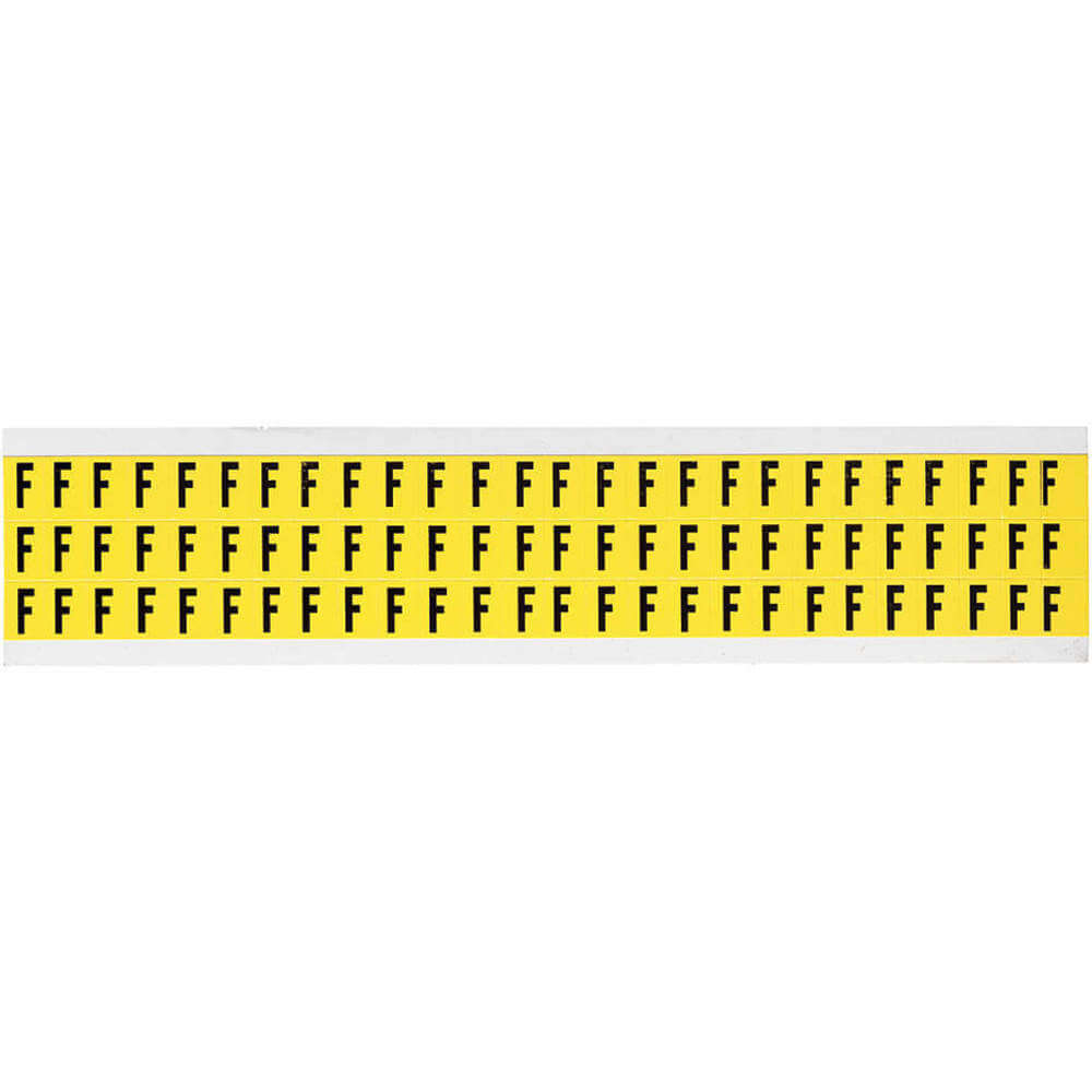 BRADY 3410-F Letter Label F 1/2 Inch Height x 11/32 Inch Width Vinyl | AH3JMY 32MF47
