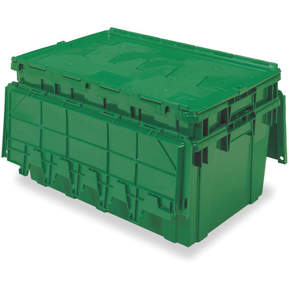 Attached Lid Container 2.25 Cu Feet Green