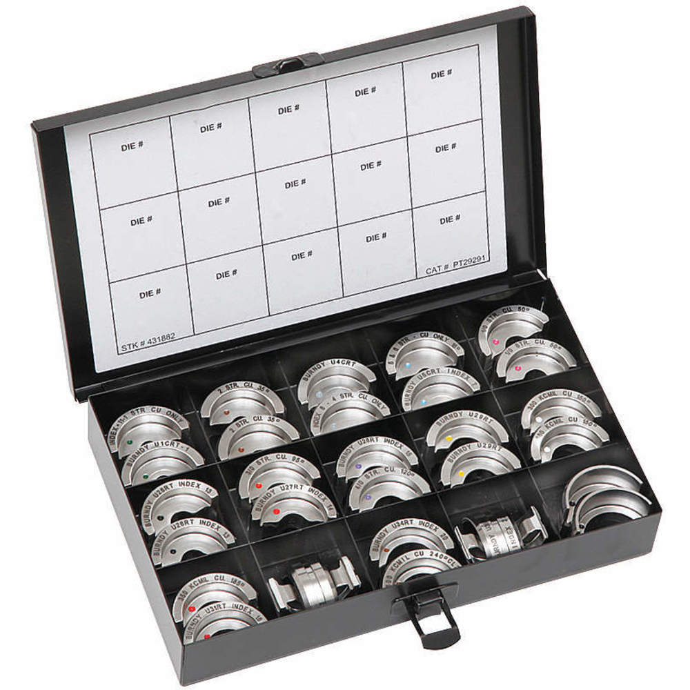 BURNDY UDIEKITCU U Die Kit For Copper 6 Awg To 750 Kcmil | AB6XKX 22P169